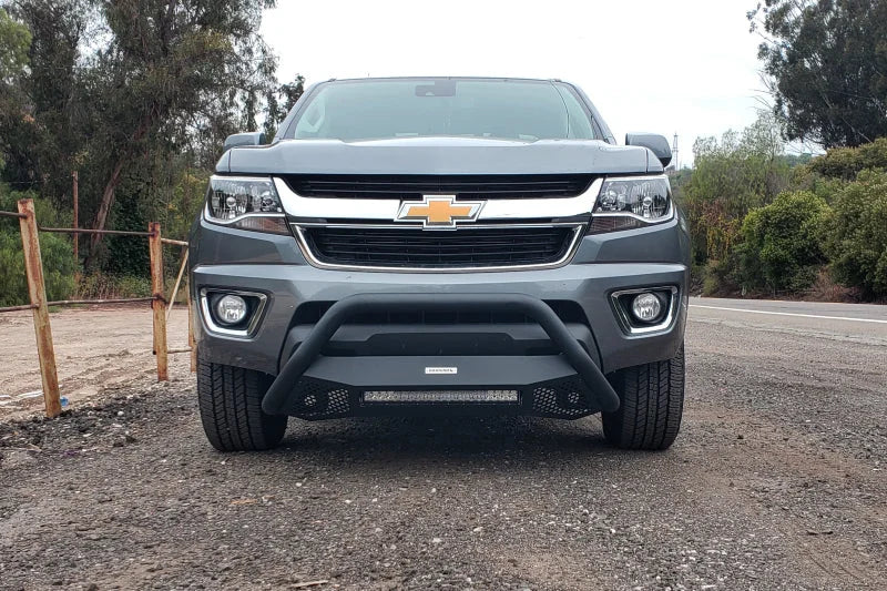 Go Rhino 15-19 Chevy Silverado 2500HD (Excl. Hgh Country/Drvr Alrt Pkg) RC4 & RC3 LR Brkt - Tex. Blk - Back View