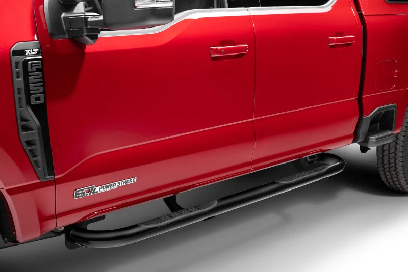 Go Rhino 15-20 Ford F-150 4000 Series SideSteps - Cab Length - Black - Side View