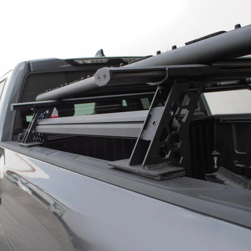 Go Rhino 15-22 Ford F-150 / 19-22 RAM 1500 / 07-21 Toyota Tundra XRS Cross Bars Kit - Tex. Blk - Additional View 7