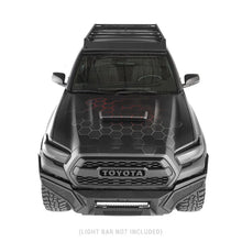 Load image into Gallery viewer, Go Rhino 16-21 Tacoma Element Front Bumper w/ Power Actuated Hide-away Light Bar Mount Tex Black - Side View