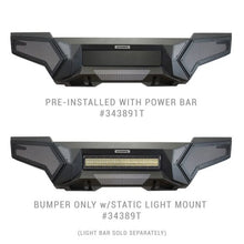 Load image into Gallery viewer, Go Rhino 16-21 Tacoma Element Front Bumper w/ Power Actuated Hide-away Light Bar Mount Tex Black - Back View