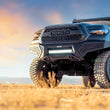Load image into Gallery viewer, Go Rhino 16-21 Toyota Tacoma Element Front Bumper with Fixed Light Bar Mount Textured Black - Installation View