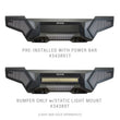 Load image into Gallery viewer, Go Rhino 16-21 Toyota Tacoma Element Front Bumper with Fixed Light Bar Mount Textured Black - Additional View 5