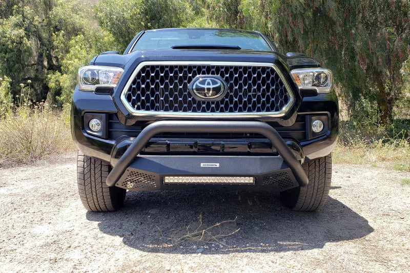 Go Rhino 16-22 Toyota Tacoma RC4 & RC3 LR Brackets - Tex. Blk - Back View