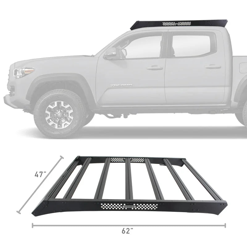 Go Rhino 16-23 Toyota Tacoma DC Ceros Low Profile Roof Rack - Tex. Blk - Additional View 9