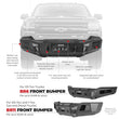Load image into Gallery viewer, Go Rhino 17-22 Ford F-250/F-350 BR11 Front Bumper Replacement - Tex. Black - Back View