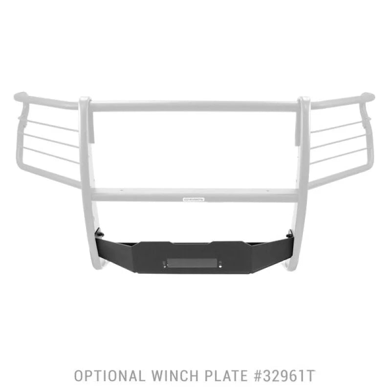 Go Rhino 18-20 Ford F-150 3100 Series StepGuard Winch Plate Kit (Req. 3296T or 3296MT) - Tex. Black - Back View