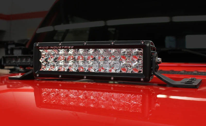 Go Rhino 18-20 Jeep Wrangler JL/JLU/Gladiator JT Light Mount - 10in Double Row - Side View