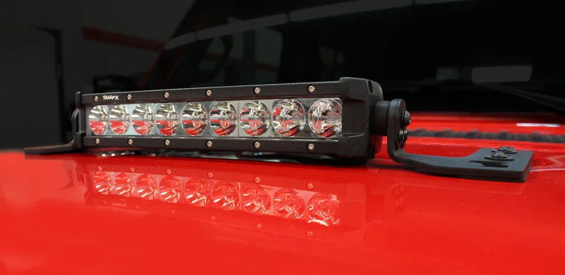 Go Rhino 18-20 Jeep Wrangler JL/JLU/Gladiator JT Light Mount - 10in Single Row - Side View