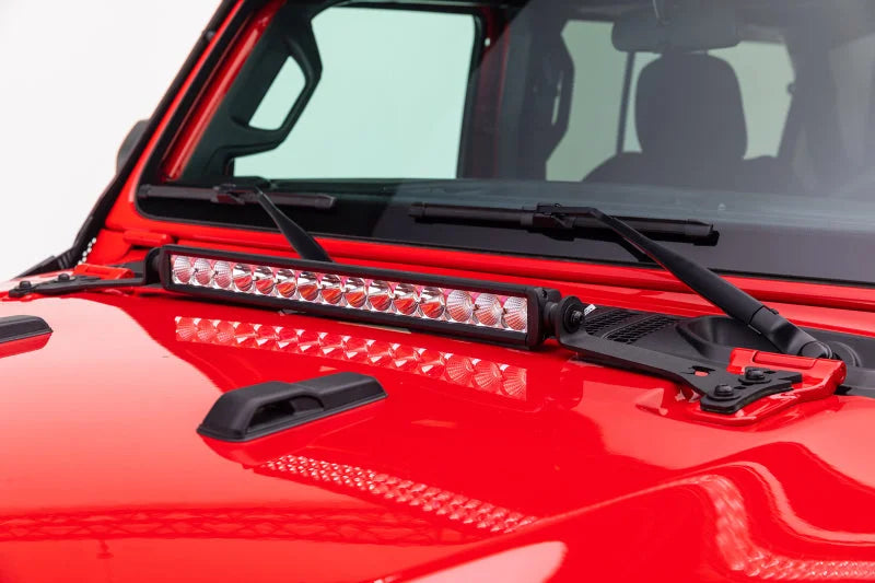 Go Rhino 18-20 Jeep Wrangler JL/JLU/Gladiator JT Light Mount - 20in Single Row - Side View