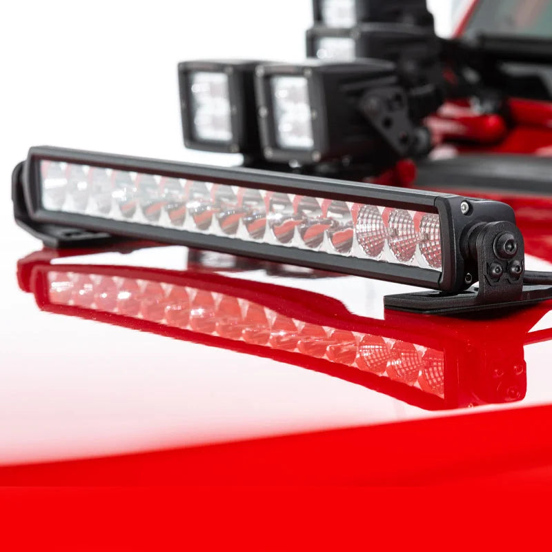 Go Rhino 18-20 Jeep Wrangler JL/JLU/Gladiator JT Light Mount - 20in Single Row - Back View