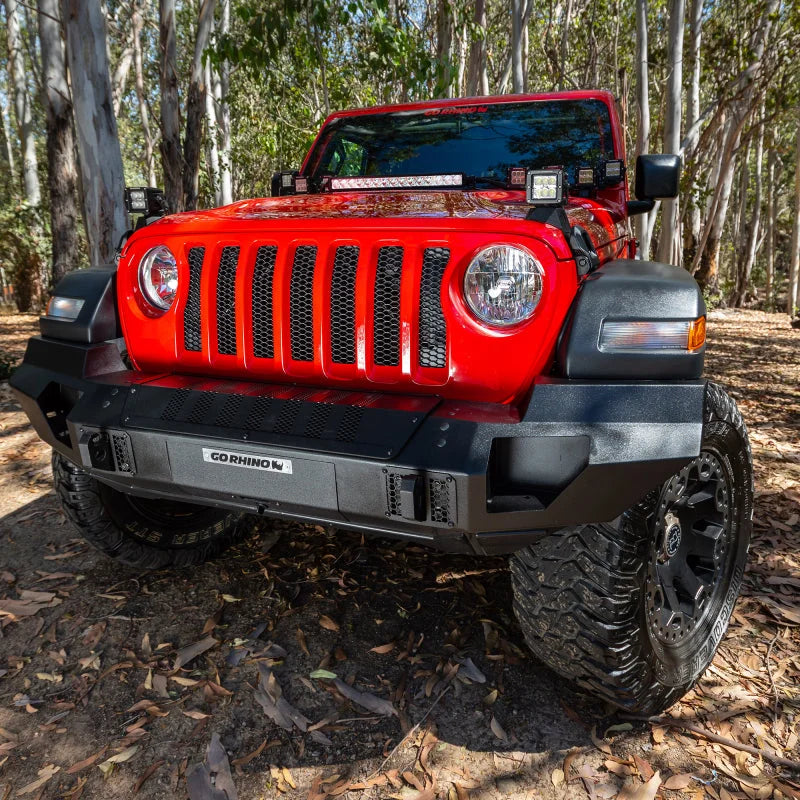 Go Rhino 18-20 Jeep Wrangler JL/JLU/Gladiator JT Light Mount - 20in Single Row - Installation View