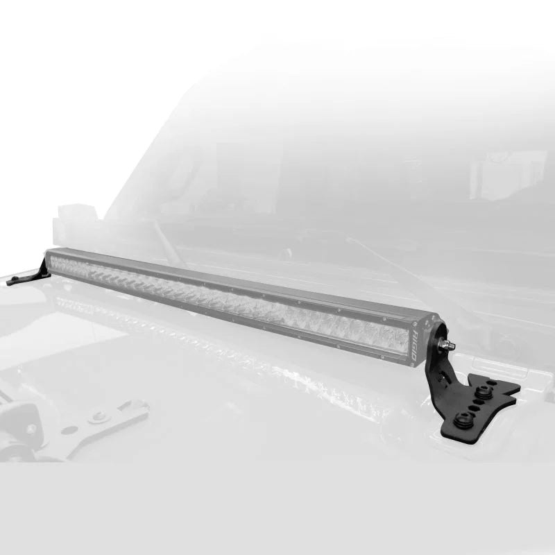 Go Rhino 18-20 Jeep Wrangler JL/JLU/Gladiator JT Light Mount - 30in Single Row - Back View