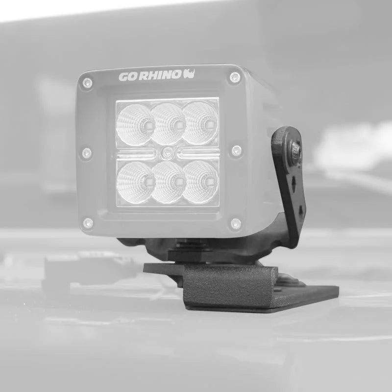 Go Rhino 18-20 Jeep Wrangler JL/JLU/Gladiator JT Light Mount - 3in Cube - Side View