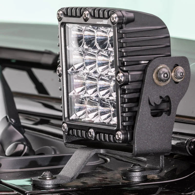 Go Rhino 18-20 Jeep Wrangler JL/JLU/Gladiator JT Light Mount - 6in Q4 Series - Side View