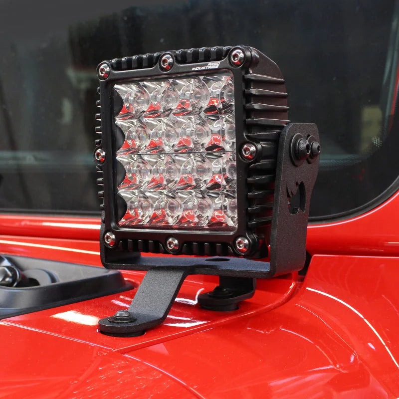 Go Rhino 18-20 Jeep Wrangler JL/JLU/Gladiator JT Light Mount - 6in Q4 Series - Back View