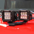 Load image into Gallery viewer, Go Rhino 18-20 Jeep Wrangler JL/JLU/Gladiator JT Light Mount - Two 3in Cubes - Side View