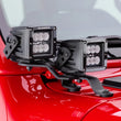 Load image into Gallery viewer, Go Rhino 18-20 Jeep Wrangler JL/JLU/Gladiator JT Light Mount - Two 3in Cubes Offset - Back View