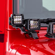 Load image into Gallery viewer, Go Rhino 18-20 Jeep Wrangler JL/JLU/Gladiator JT Light Mount - Two 3in Cubes Offset - Installation View