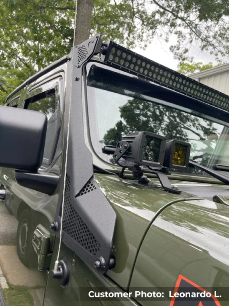 Go Rhino 18-20 Jeep Wrangler JL/JLU/Gladiator JT Light Mount - Two 3in Cubes - Additional View 5