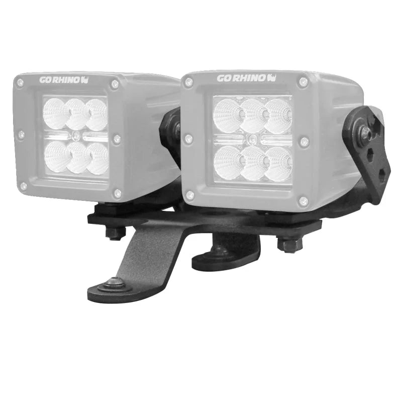 Go Rhino 18-20 Jeep Wrangler JL/JLU/Gladiator JT Light Mount - Two 3in Cubes - Additional View 6