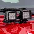 Load image into Gallery viewer, Go Rhino 18-20 Jeep Wrangler JL/JLU/Gladiator JT Light Mount - Two 3in Cubes - Back View