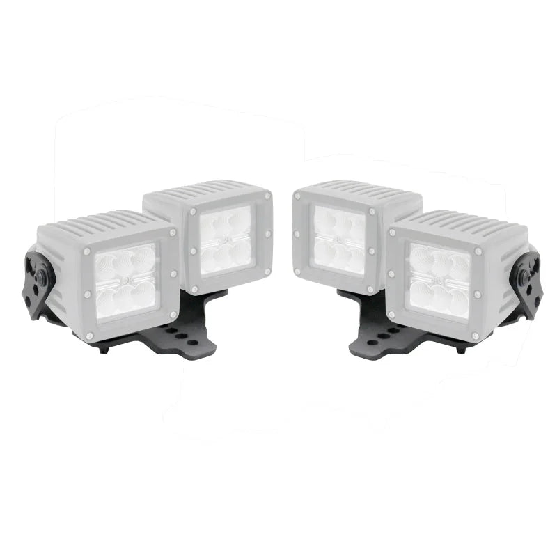 Go Rhino 18-20 Jeep Wrangler JL/JLU/Gladiator JT Light Mount - Two 3in Cubes - Main Product View