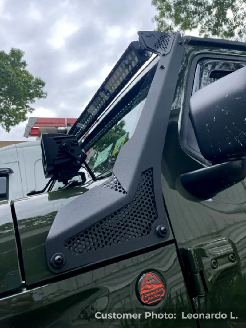 Go Rhino 18-20 Jeep Wrangler JL/JLU/Gladiator JT XE Windshield Light Bar Mount - 50in Single Row - Additional View 7