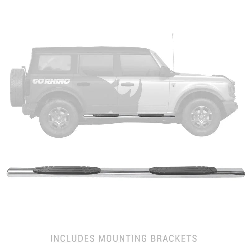 Go Rhino 18-20 Jeep Wrangler JLU 1000 Series Side Steps - SS - Back View