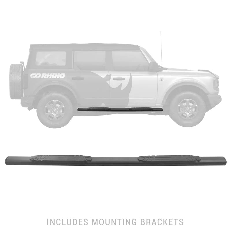 Go Rhino 18-20 Jeep Wrangler JLU 1000 Series Side Steps - Tex Blk - Installation View