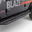 Load image into Gallery viewer, Go Rhino 18-20 Jeep Wrangler JLU Dominator Extreme D6 SideSteps Complete Kit w/SideStep + Brkts - Side View