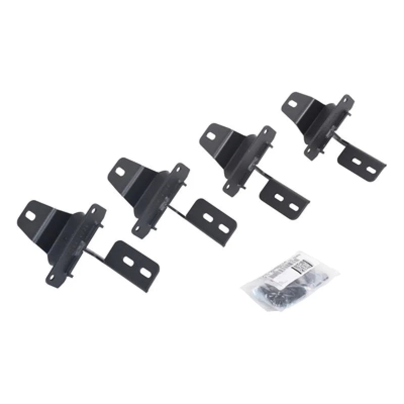 Go Rhino 18-22 Jeep Wrangler JL 2DR Mounting Brackets (V-Series V3/RB10 Slim/RB20 Slim) - Tex. Blk - Side View