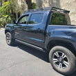 Load image into Gallery viewer, Go Rhino 18-23 Toyota Tacoma 4Door Frame Mount Sliders - Textured Black - Back View
