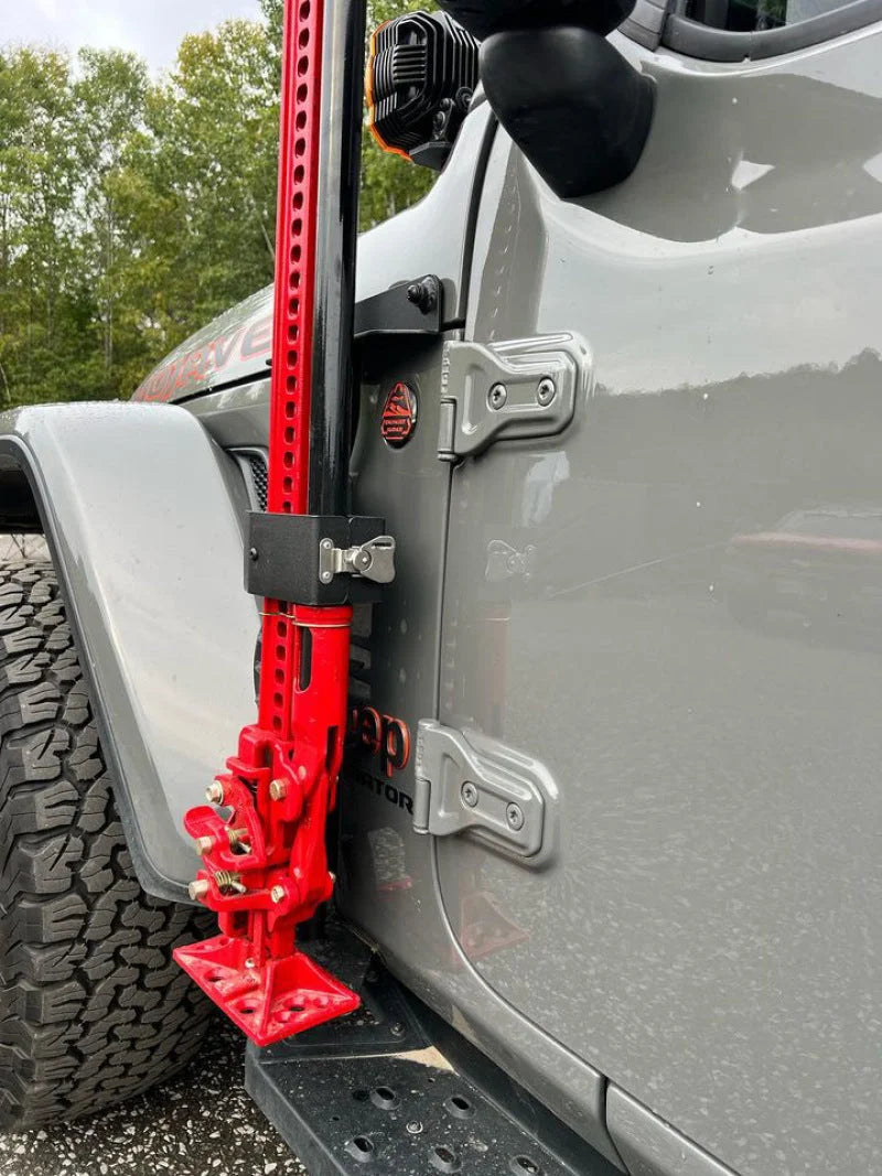 Go Rhino 18-24 Jeep Wrangler JL/JLU/JT Front Fender Jack Mount for Hi-Lift Jack - Tex. Blk - Additional View 10