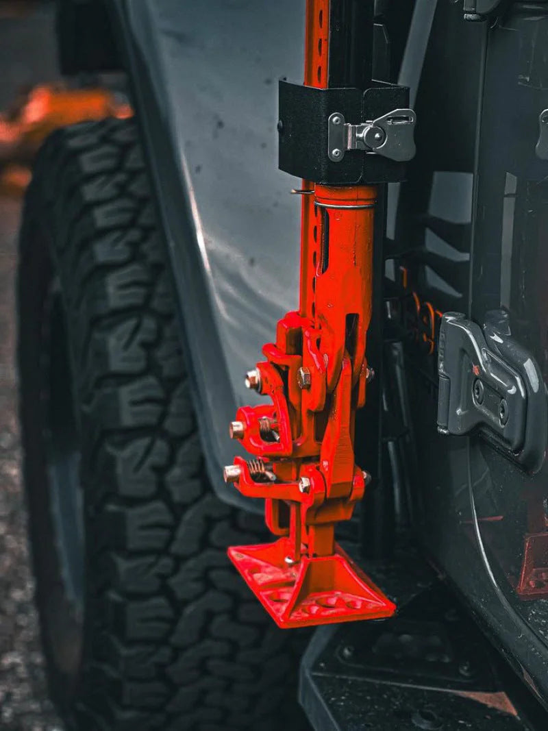 Go Rhino 18-24 Jeep Wrangler JL/JLU/JT Front Fender Jack Mount for Hi-Lift Jack - Tex. Blk - Additional View 12