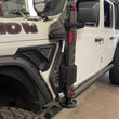 Load image into Gallery viewer, Go Rhino 18-24 Jeep Wrangler JL/JLU/JT Front Fender Jack Mount for Xventure Gear EG Jack - Tex. Blk - Side View