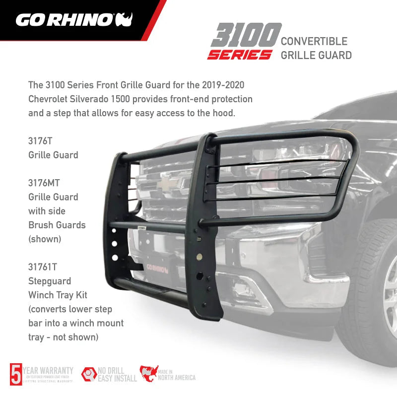 Go Rhino 19-20 Chevrolet Silverado 1500 3000 Extreme Series StepGuard - Textured Black - Additional View 7