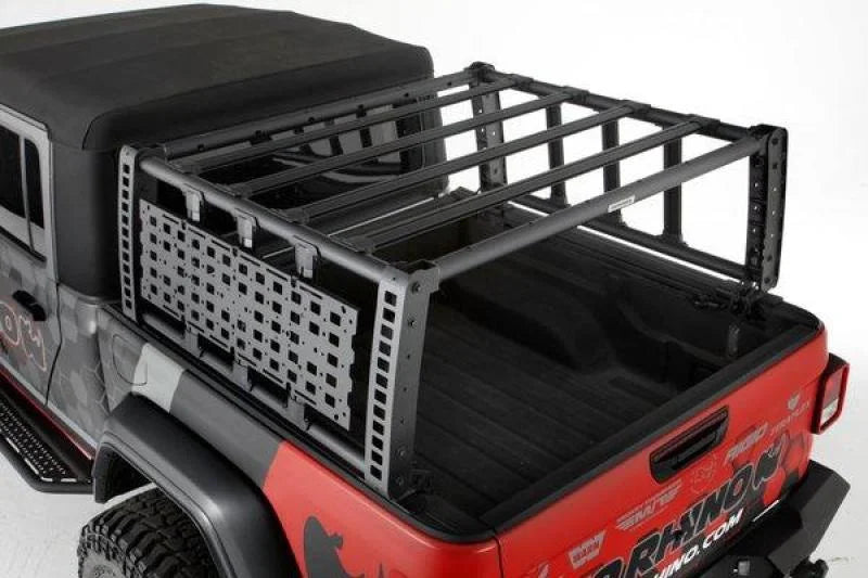 Go Rhino 19-21 Jeep Gladiator XRS Overland Xtreme Rack - Black - Back View