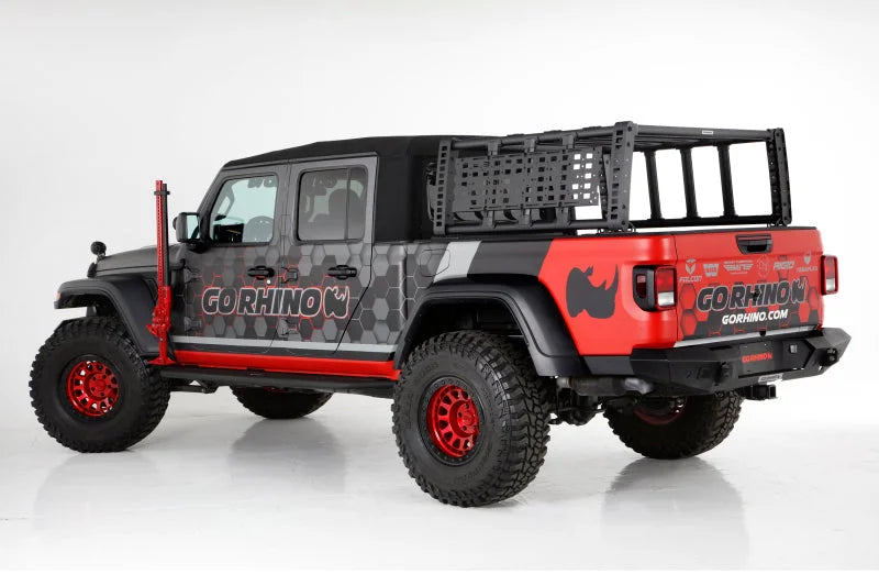 Go Rhino 19-21 Jeep Gladiator XRS Overland Xtreme Rack - Box 1 (Req. gor5950000T-02) - Installation View