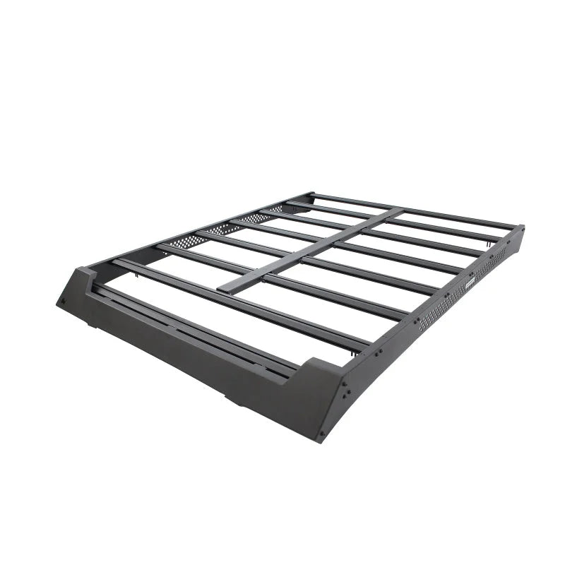 Go Rhino 19-21 Toyota Tundra CrewMax Ceros Low Profile Roof Rack - Tex. Blk - Side View