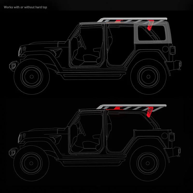 Go Rhino 19-22 Jeep Wrangler JLU SRM Roll Bar Mount Kit - Tex. Blk - Additional View 5