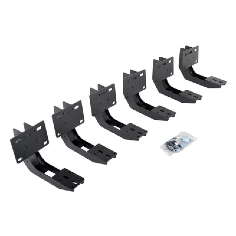 Go Rhino 19-22 Ram 1500 Crew Cab 4DR Mounting Brackets (V-Series V3/RB10 Slim/RB20 Slim) - Tex. Blk - Side View