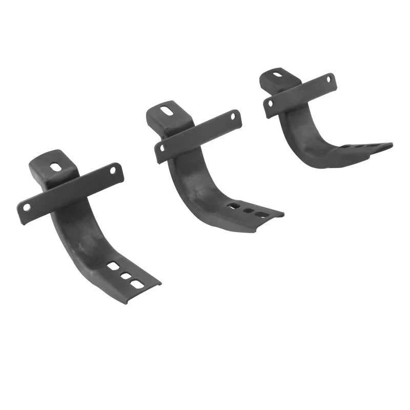 Go Rhino 2021+ Ford Bronco Brackets for OE Xtreme Cab Length Side Steps Textured Black - Main Product View