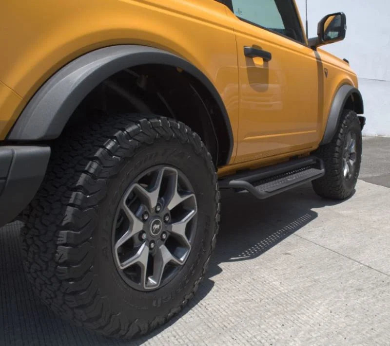 Go Rhino 2021+ Ford Bronco Dominator Extreme D1 Side Steps w/Brackets - Textured Black - Additional View 5