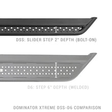 Load image into Gallery viewer, Go Rhino 2021+ Ford Bronco Dominator Extreme Side Steps w/Brackets - Textured Black - Side View