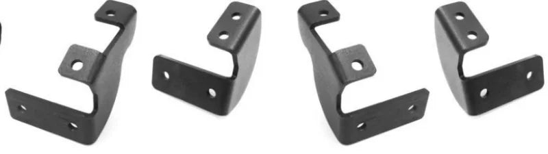 Go Rhino 2022 Toyota Tundra Crew Max Brackets for Dominator Extreme SideSteps - Tex. Black - Side View
