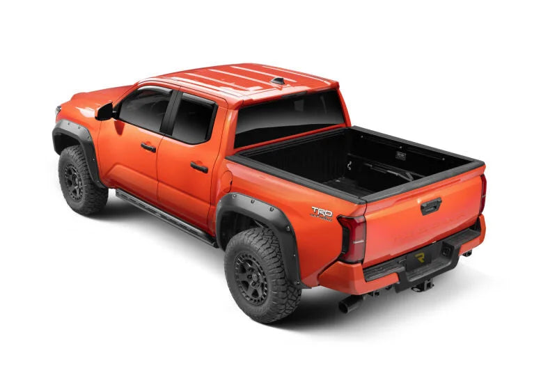 Go Rhino 2024 Toyota Tacoma DC 4dr Xtreme Frame Mount Sliders - Tex. Blk - Side View