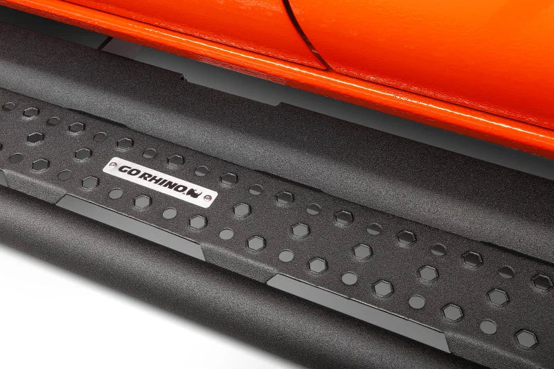 Go Rhino 21-23 Ford Bronco 2DR Sport Utility Dominator Xtreme D6 Side Steps 6in - 57in Long - Side View