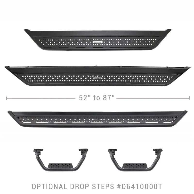 Go Rhino 21-23 Ford Bronco 2DR Sport Utility Dominator Xtreme D6 Side Steps 6in - 57in Long - Installation View