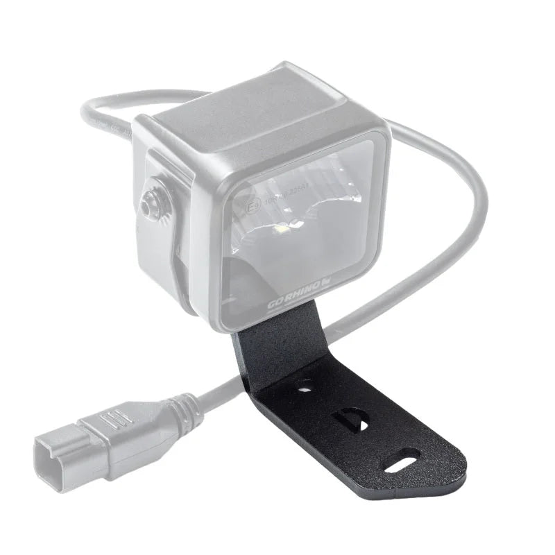 Go Rhino 21-23 Ford Bronco XE Hood Hinge Cube Light Mount - Back View